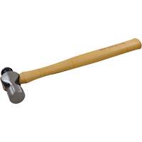 Ball Pein Hammer, 16 oz. Head Weight, Plain Face, Wood Handle Superchem Industries
