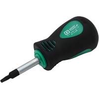 Stubby Square Recess Screwdriver, #1 Tip, Round, 3-1/4" L, Cushion Grip Handle Superchem Industries