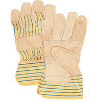 Fitters Patch Palm Gloves, Large, Grain Cowhide Palm, Cotton Inner Lining YC386R | Superchem Industries