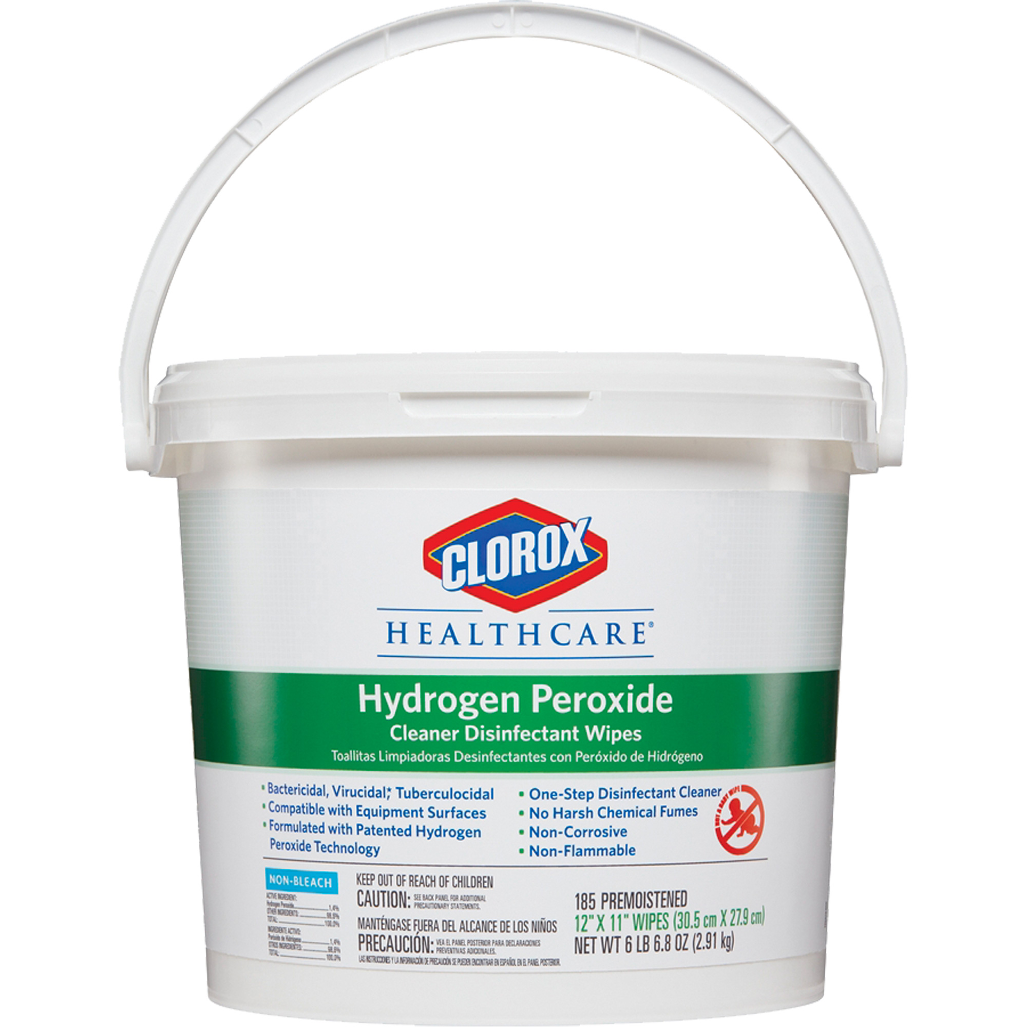 CLOROX Healthcare® Hydrogen Peroxide Cleaner Disinfecting Wipes, 185